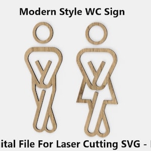 Wc-bord muursticker - lasergesneden bestand svg dxf gesneden plan vector
