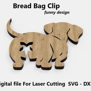 Cliphouder broodzak - lasersnijden bestanden SVG DXF Vector Cut Plan