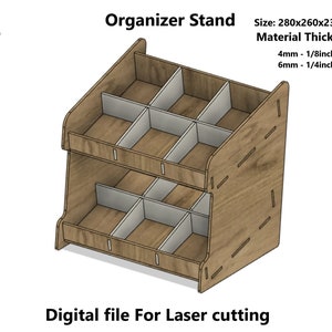 Drill Bits Organizer - Router Bit Storage Tools Holder - Digital Laser Cut File Svg Dxf