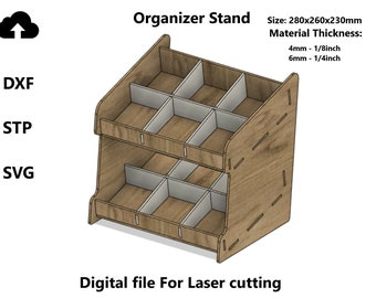 Drill Bits Organizer - Router Bit Storage Tools Holder - Digital Laser Cut File Svg Dxf