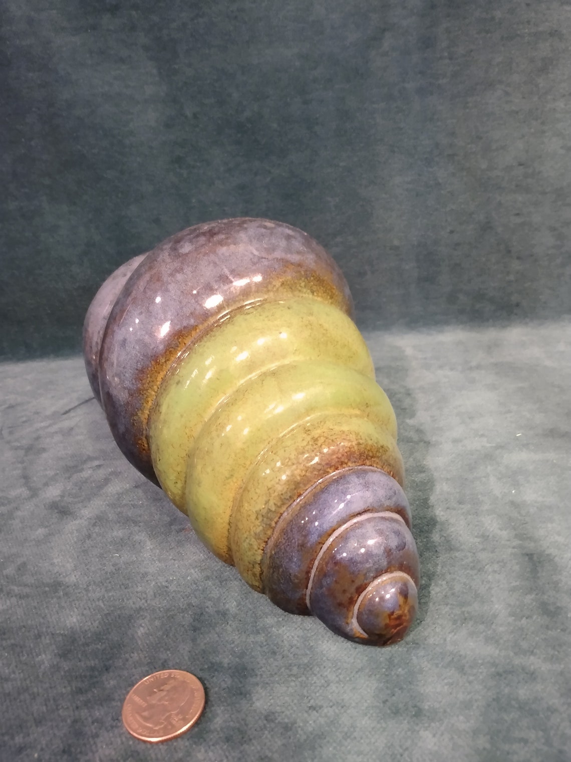 Snail Shell Design Glazed Ceramic Vase Etsy