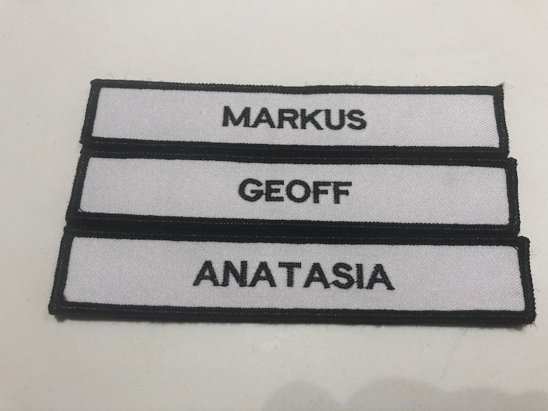 90mm X 30mm Velcro Name Patches for Uniforms Etsy