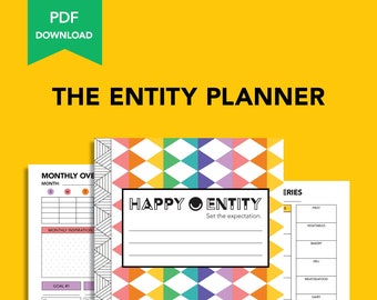 Life Planner Calendar Tracker Printable, Instant Download, A4, A5, US Letter