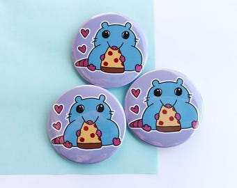 Pizza Tower Brick the Rat / Stupid Rat Pin Badge 2.25"/58mm