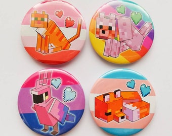 Minecraft Pride Badges, 2.25"/58mm