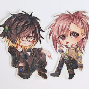 Slow damage Towa and Rei Izumi Sparkly Vinyl Sticker 7.5 cm/3 in.