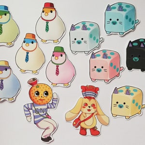 Yakuza / Spruch Maskottchen Sticker Sets - Bunchan, Koro Nyan, Ono Michio, Kamulop