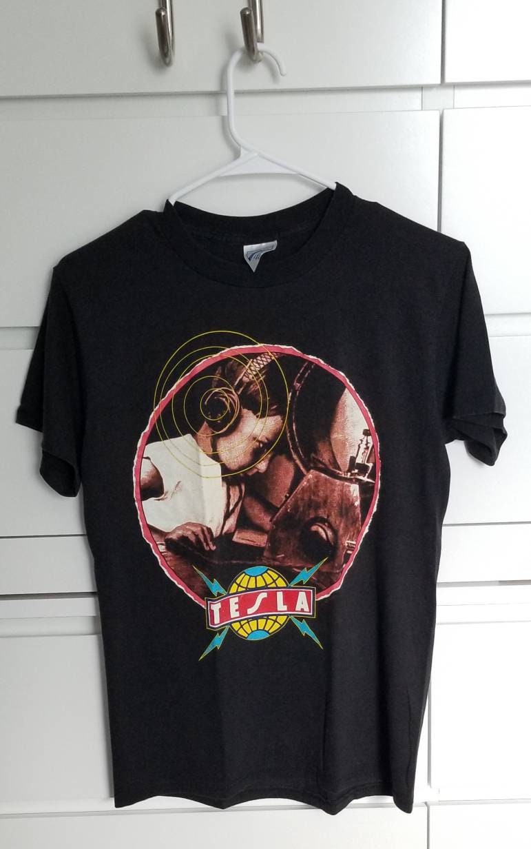 Tesla Ultra Rare 1989 Tour Shirt - Etsy