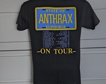 【80sコレクション】anthrax1988-89 tour tシャツ Anthrax 1988 Tour Shirt - Etsy