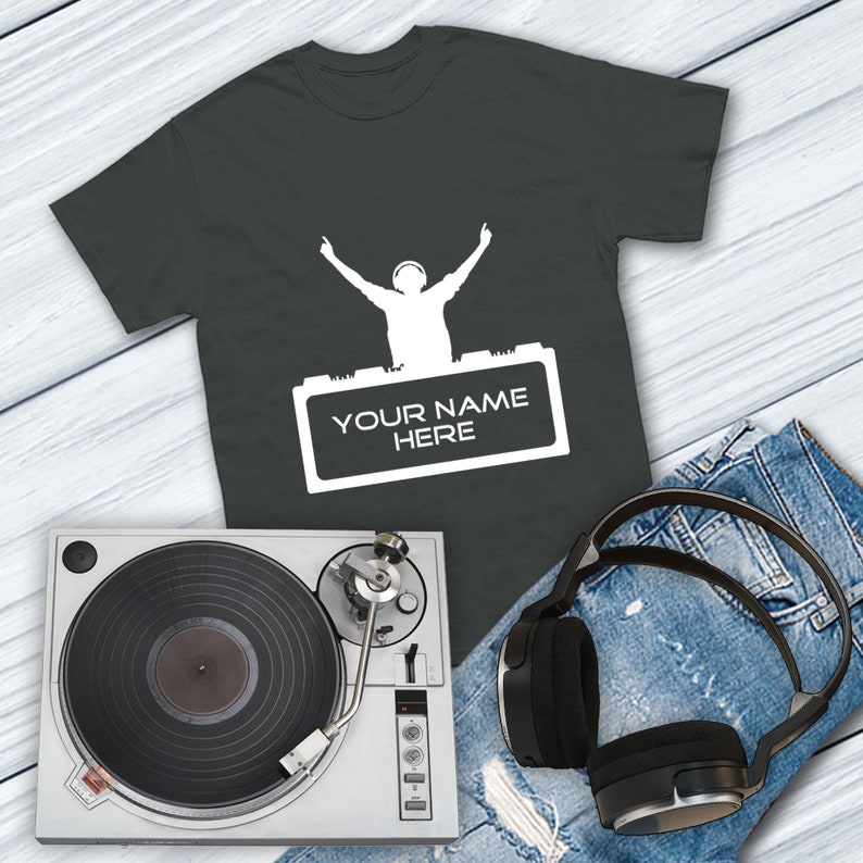 Personalized DJ Tshirt With Customized DJ Name Perfect Gift Etsy