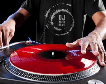 Custom DJ Name T-Shirt for Amateur and Professional DJs | Cool Personalized Gift for DJ, Music DJ shirt,  Disc Jockey Gift, dj gift