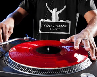 Personalized DJ T-Shirt with Customized DJ Name | Perfect Gift for DJs | Disc Jockey Gift, dj gift, custom dj t shirt, dj shirt