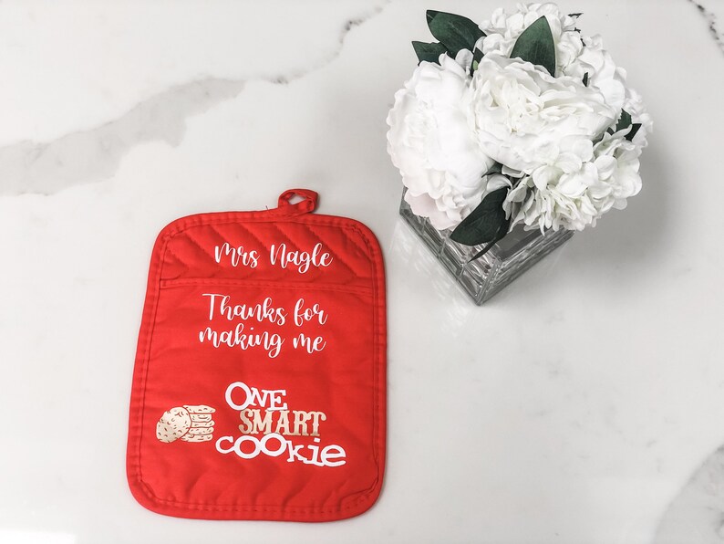 Personalised Pot Holder /oven Mitt Teacher Gift Thank You Etsy UK