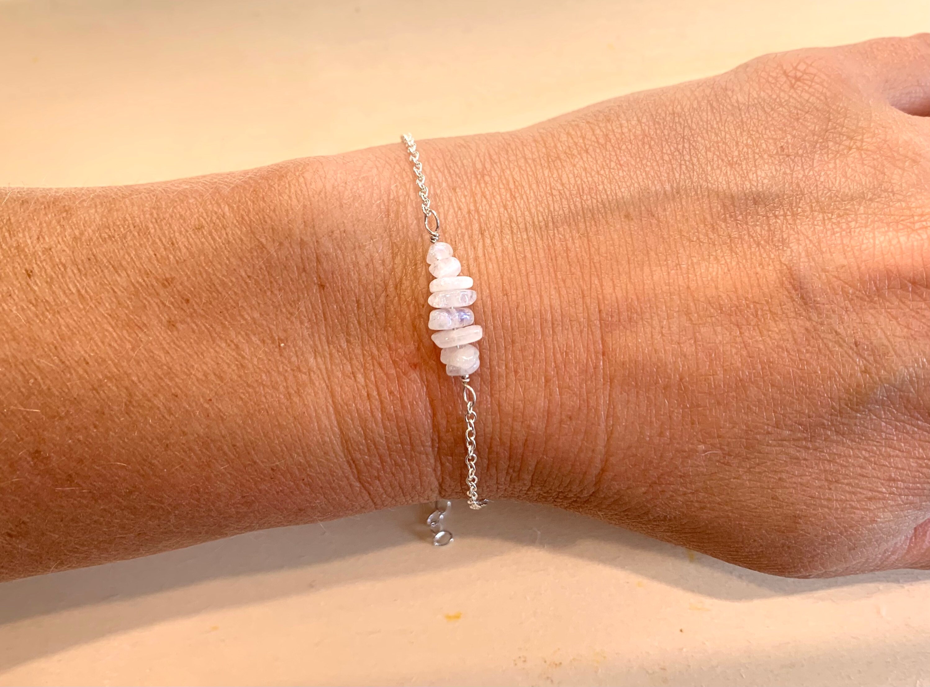Handmade Sterling Moonstone Dainty 