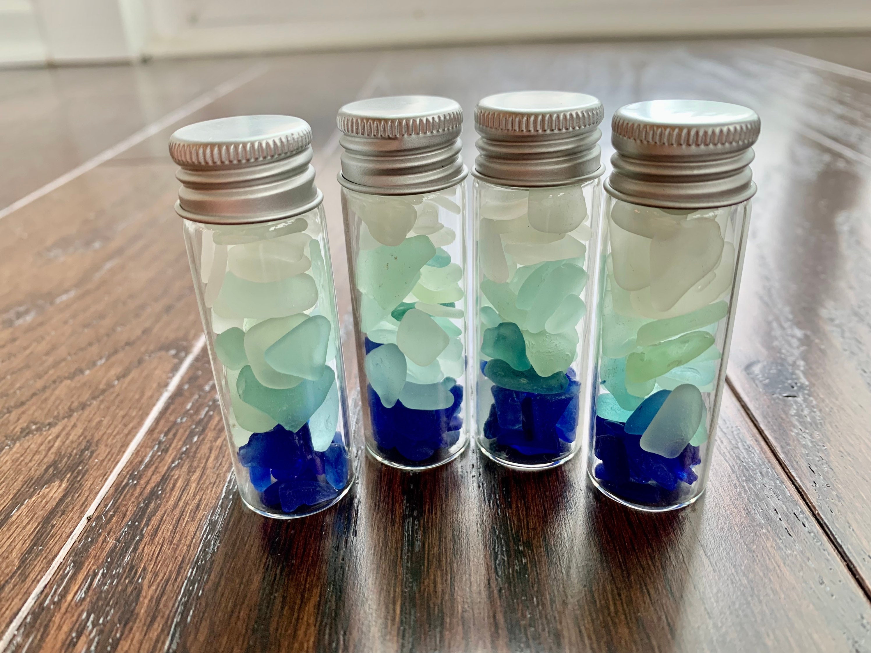 Sea Glass Jar bottle of seaglass Sea Glass Art & decor mini Etsy