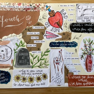 Citizen Wall Art / Carta riciclata, tecnica mista, foglio di testo, carte stampate per giovani, arredamento