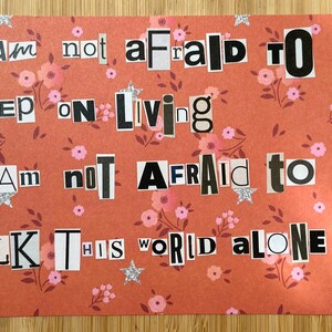 PERSONALIZADO / Arte de rescate de collage floral / Artículos para el hogar y decoración del hogar pop punk / Impresión A6