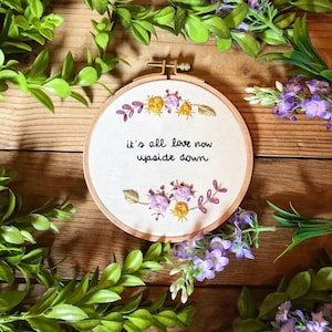 The Story So Far / Upside Down / Handmade embroidery hoop home decor / Emo pop punk alternative wall art