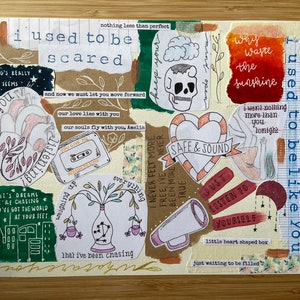 Tonight Alive / What Are You So Scared Of / Stampa di carte riciclate su supporti misti / Handmade alternative emo pop punk home decor wall art