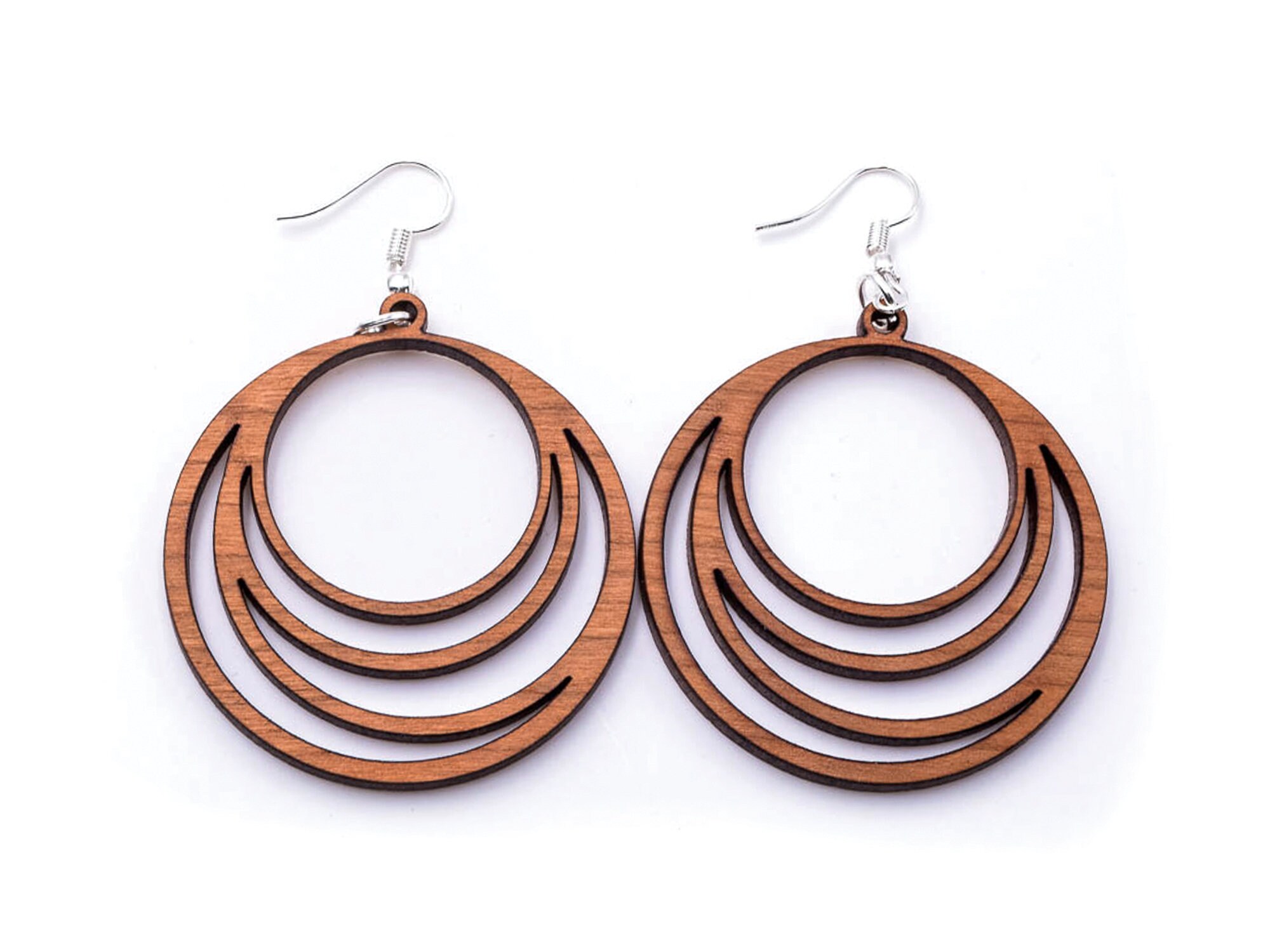 Wood Hoop Earrings Etsy UK