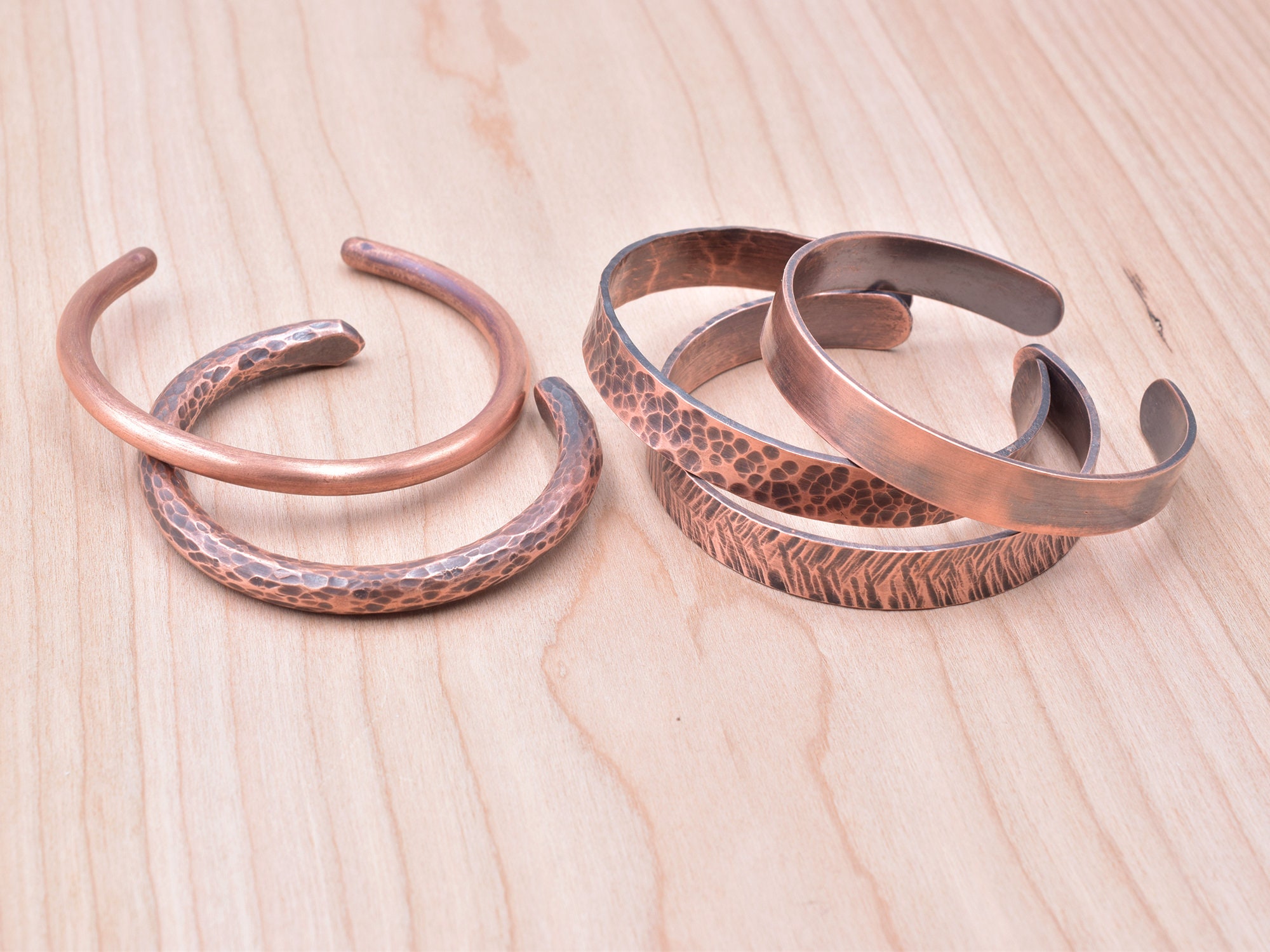 Copper Viking Bracelet With Chased Pattern Etsy UK