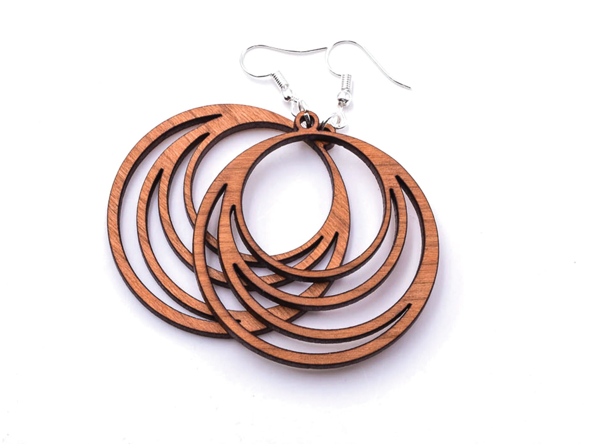 Wood Hoop Earrings Etsy UK