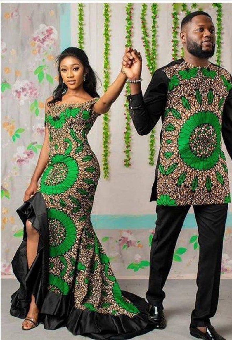 Wedding Suit African Couple Ankara Couple Danshiki Couple Etsy 