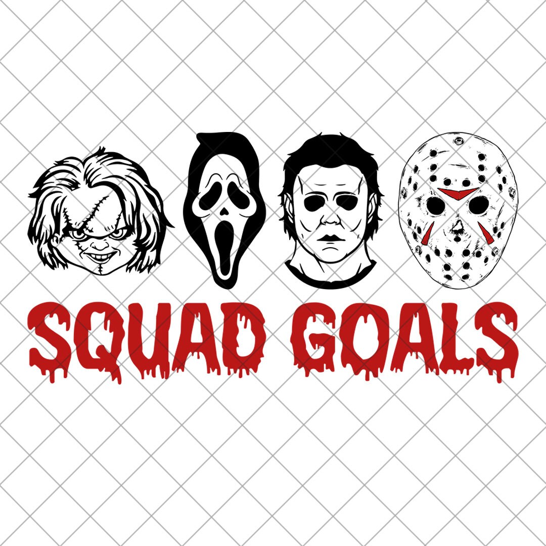 Horror Movie Squad Goals Bundle SVG Halloween Svg Horror - Etsy