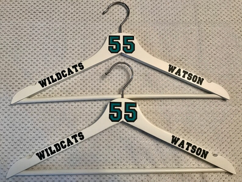 Personalized Hockey Jersey Hangers Set of 2 Etsy