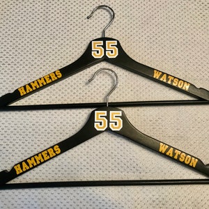 Personalized Hockey Jersey Hangers Set of 2 | Etsy