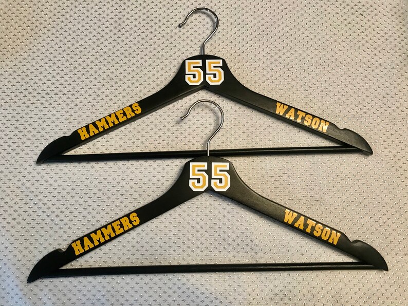 Personalized Hockey Jersey Hangers Set of 2 Etsy