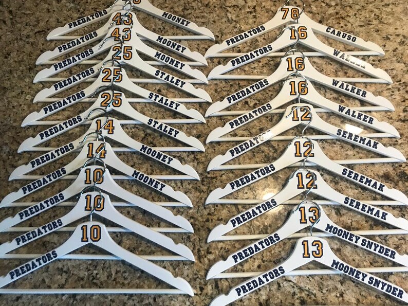 Personalized Hockey Jersey Hangers Set of 2 | Etsy