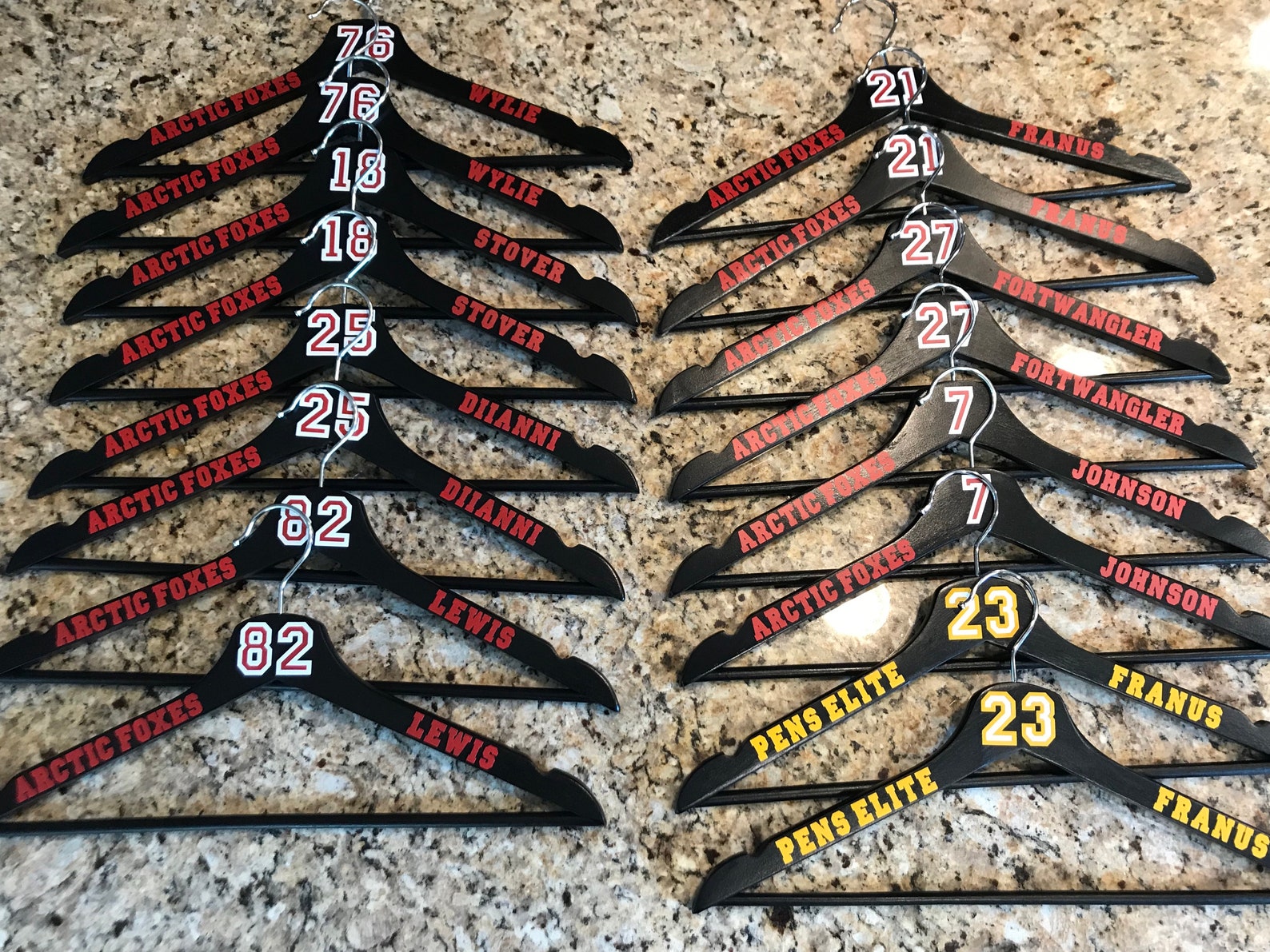 Personalized Hockey Jersey Hangers Set of 2 Etsy