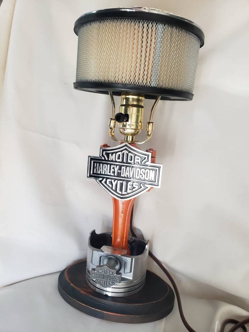 Motorcycle Derby Cover & Piston Desk Lamp Etsy