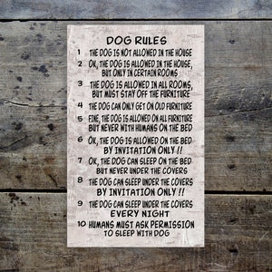 Wood Dog Sign, Dog Rules, The Dog is not allowed in the House, The Dog is allowed in the House, Dog Lover sign, Humorous Dog Sign, Dog Sign