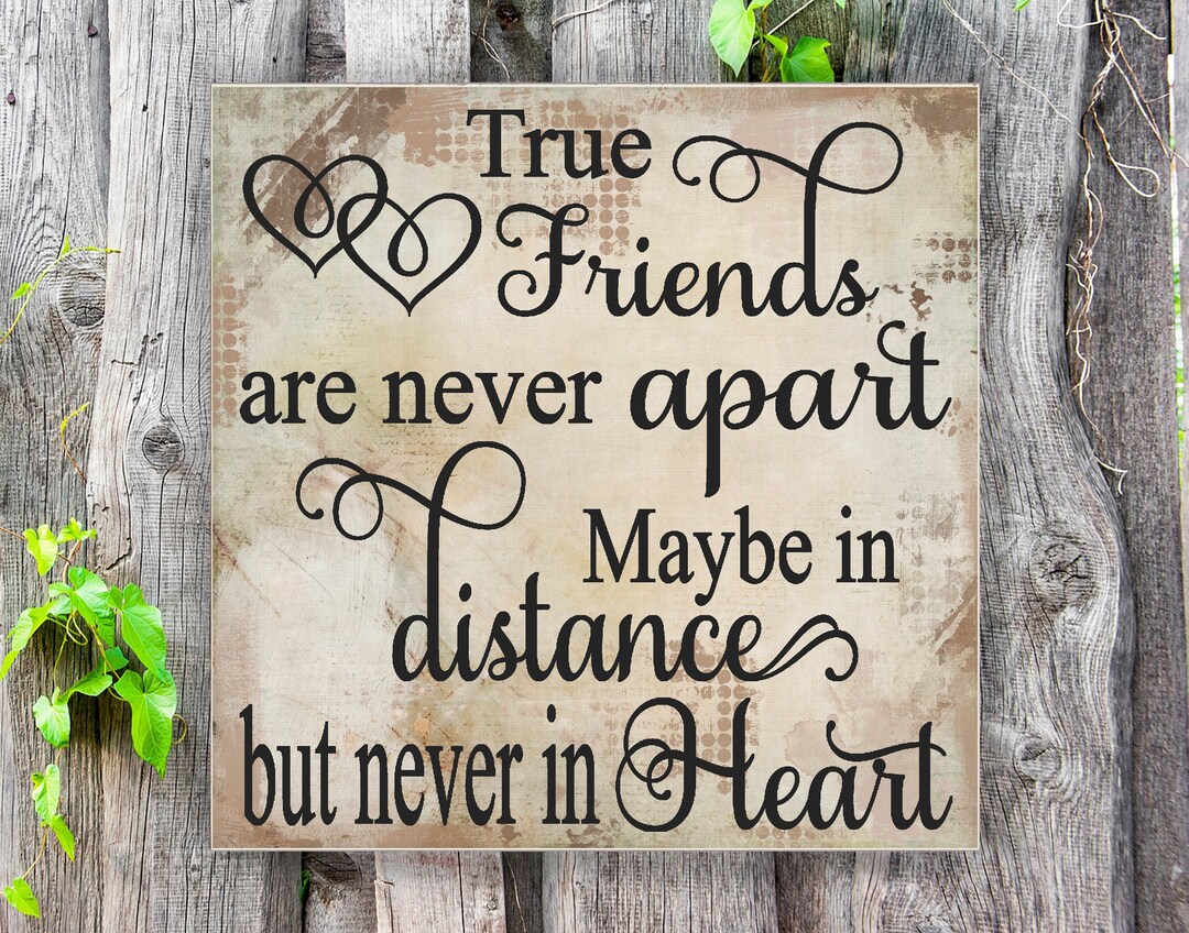Friend Sign, True Friends Are Never Apart, Wood Friendship Sign ...