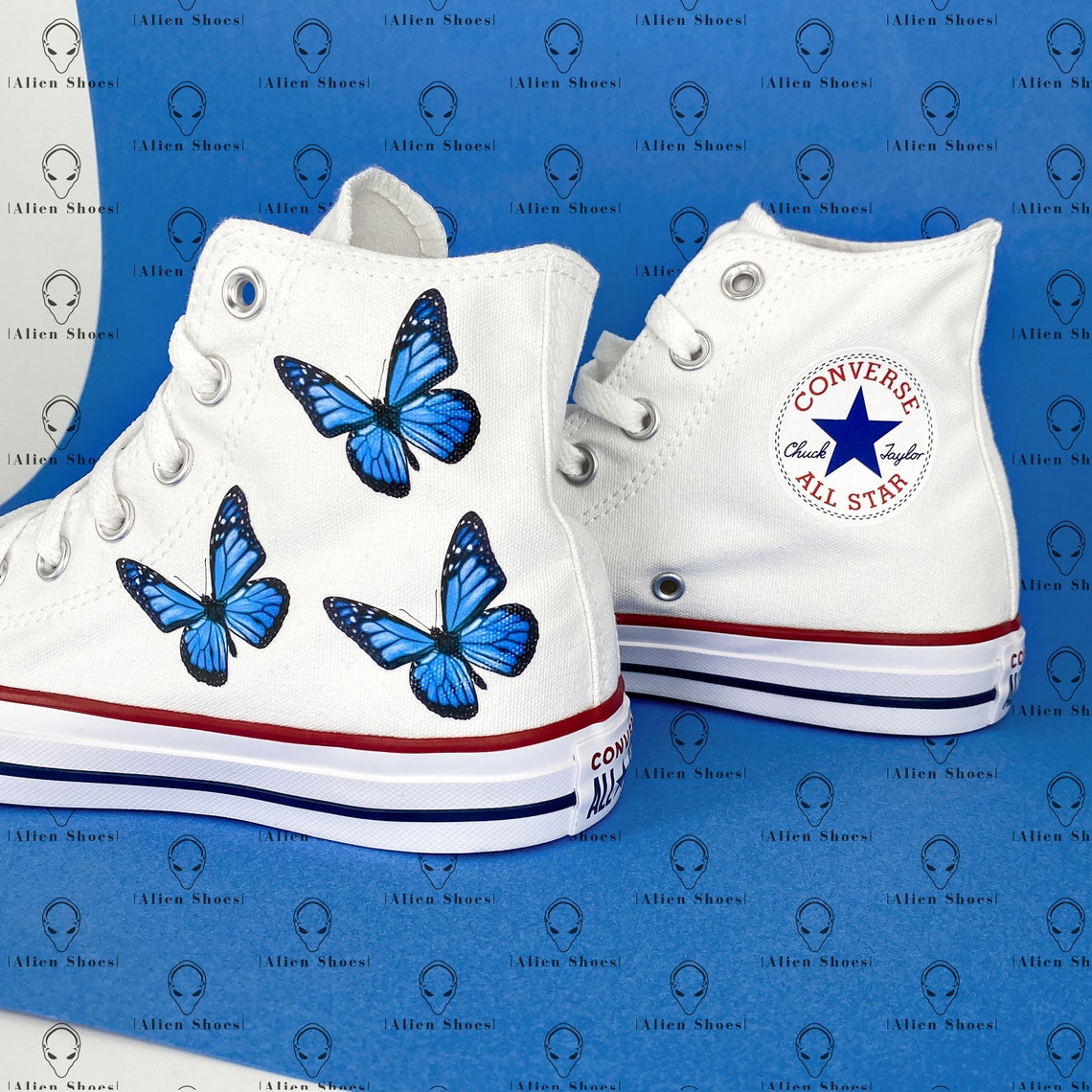 Converse Custom Butterfly / Papillons stickers Sneaker Etsy