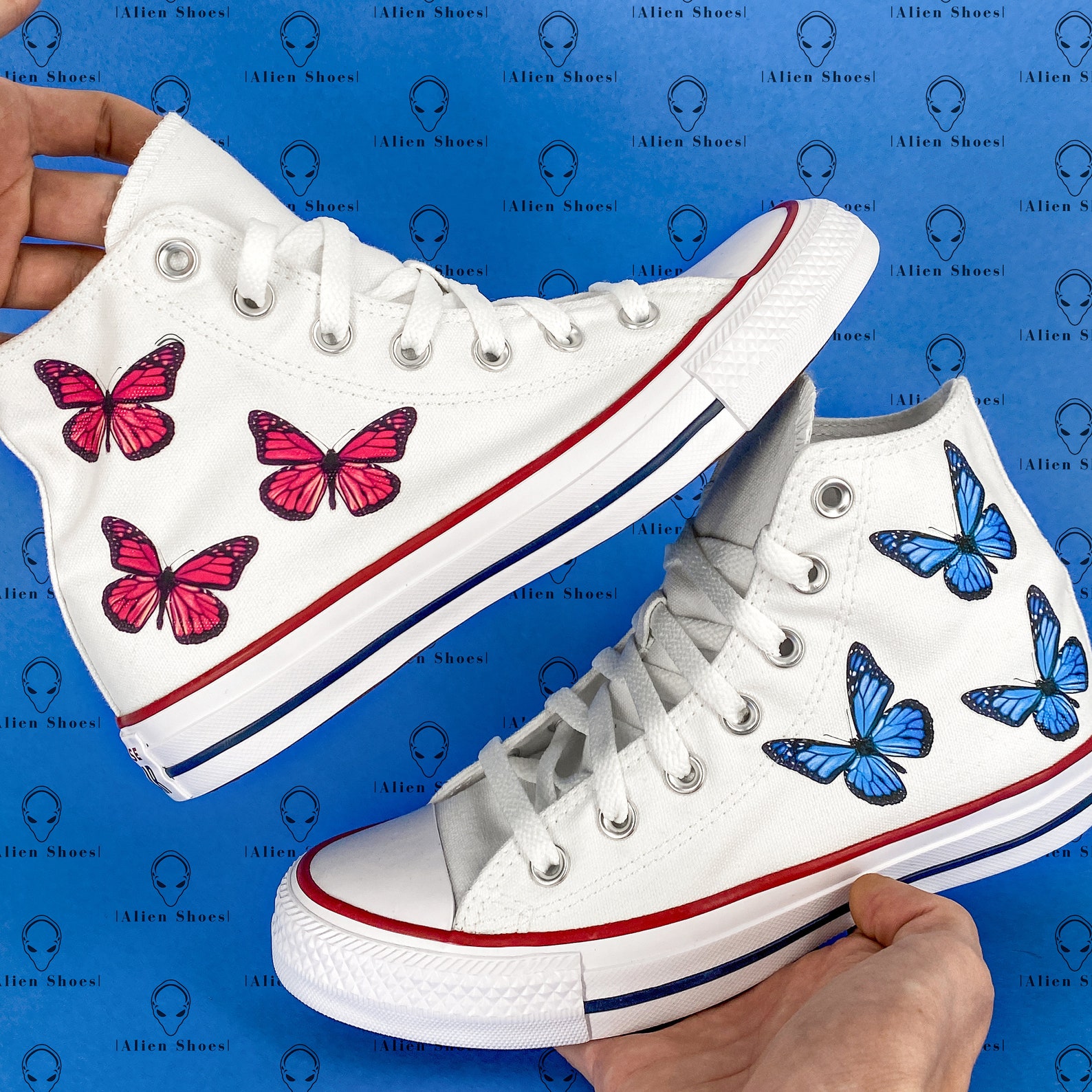 Converse Custom Butterfly / Papillons stickers Sneaker Etsy