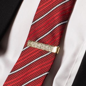 Handcrafted Tie Clip, Artisan Gift for Him, Modern Minimalist Tie Clip, Luxury Tie Clip, Perfect Groomsmen Gift, Groomsmen Gift
