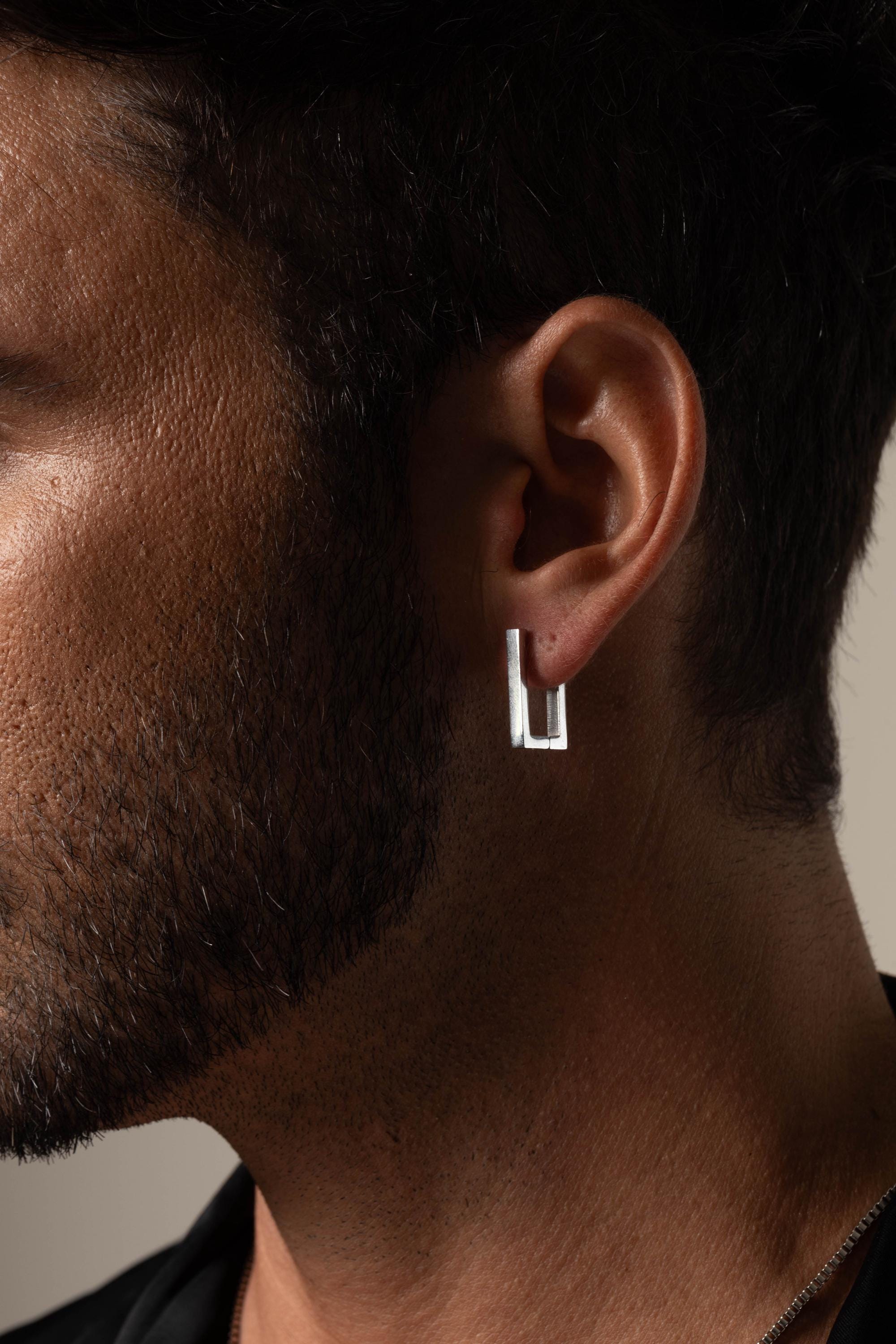 PHNIBIRD Orecchini A Cerchio Quadrati Intrecciati In Argento Sterling 925, Ipoallergenici, Unisex, Diametro 30mm, Confezione Regalo