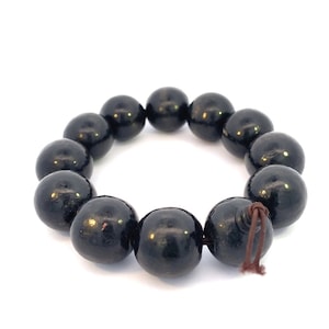 Black Onyx Bead Bracelet for Men, 19mm Men&#39;s beaded bracelet, Gift for Him, Protection Bracelet, Meditation Bracelet