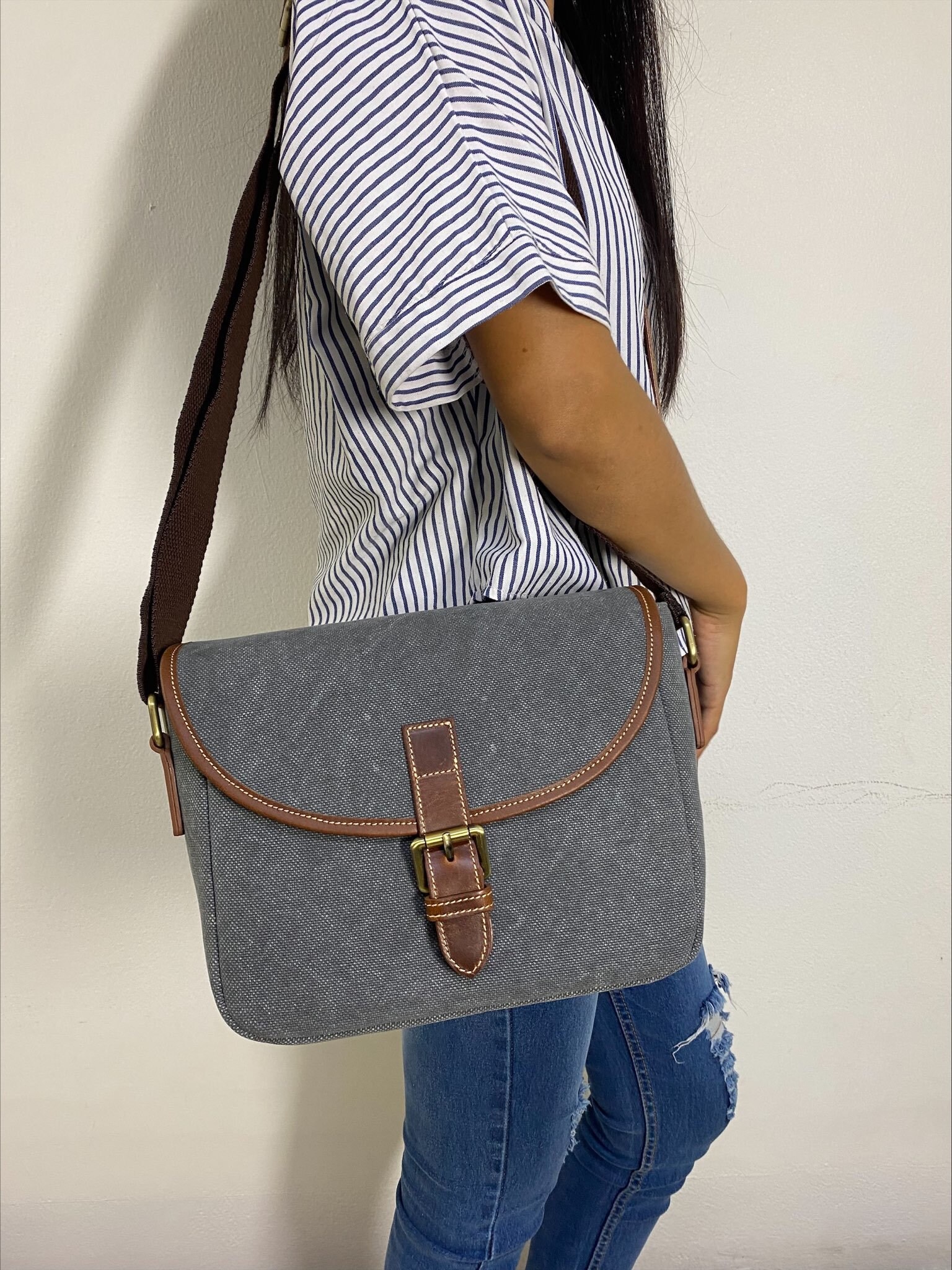 Canvas Leather Camera Bag Gift for Photographer Camera Bag Etsy