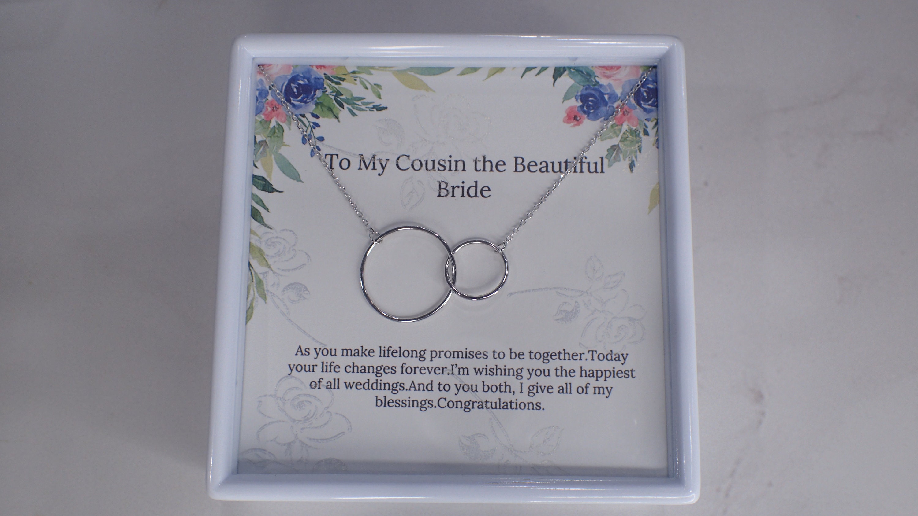 To My Cousin the Beautiful Bride Congratulation Gift Etsy