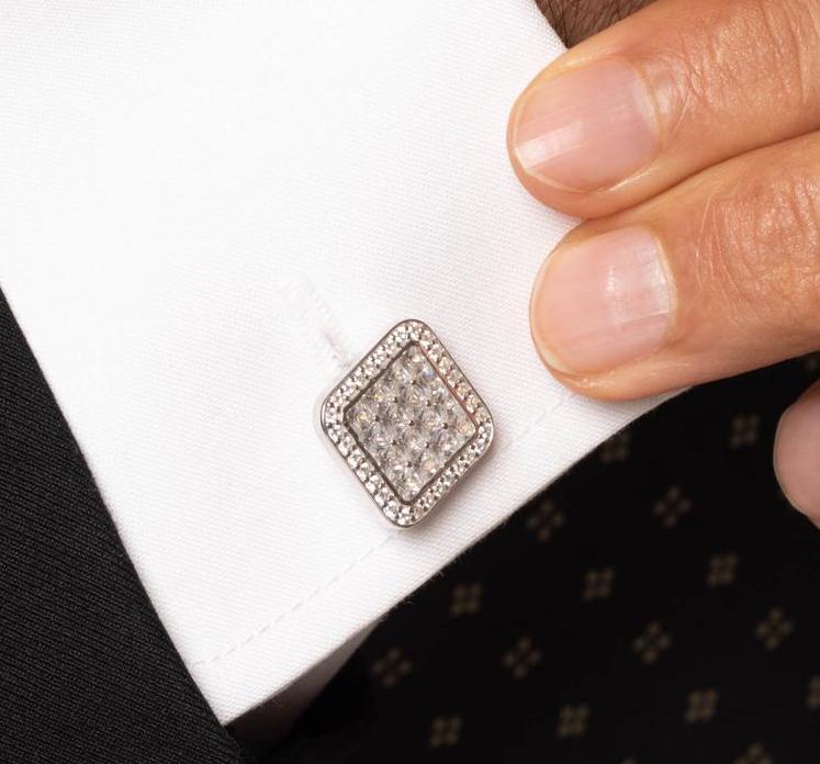 Boutons De Manchette Vintage En Bois Creux Avec Nœud Papillon - Avec Boîte Cadeau Pour