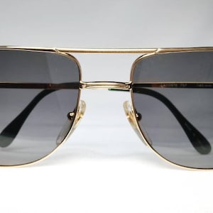 Vintage Lacoste 757 sunglasses, 80s, Oversize Aviator design, Polarized lens.