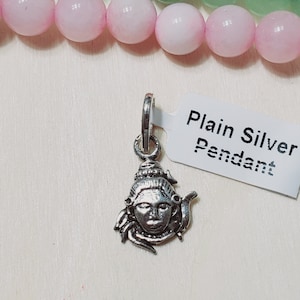 Silver Shiva Pendant, 925 Sterling Silver Shiva Charm Necklace, Hindu Deity Pendant, Shiva Necklace, India God Charm, Lord Shiva, A121706