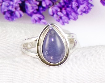 Natural Tanzanite Ring, 925 Sterling Silver Ring, December Birthstone Jewelry, Handmade Ring,Tanzanite Jewelry Gift For Her, Size 7US, F8105