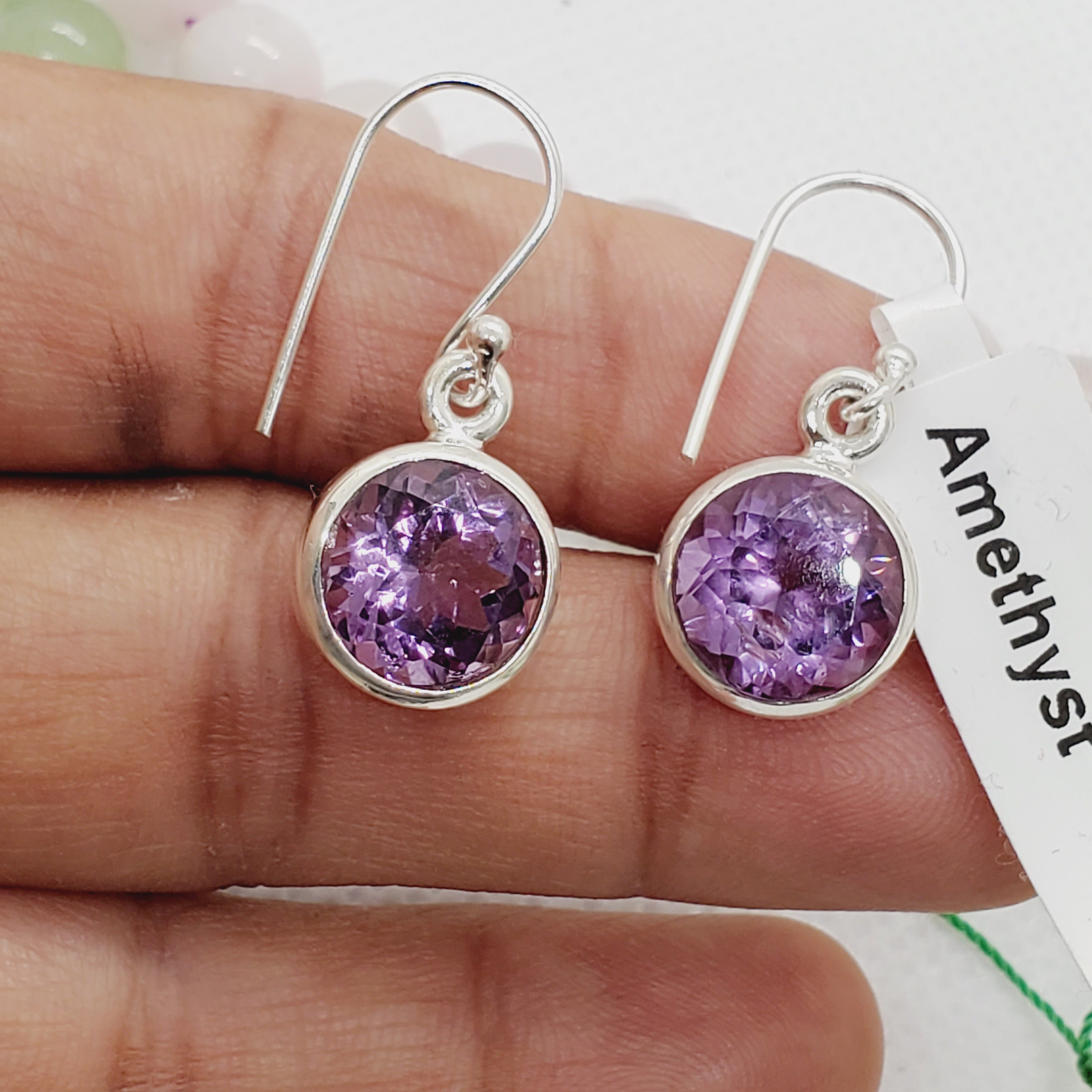 Grüner Amethyst 925 Sterling Silber Ohrring, Designer Ohrring, Edelstein Schmuck
