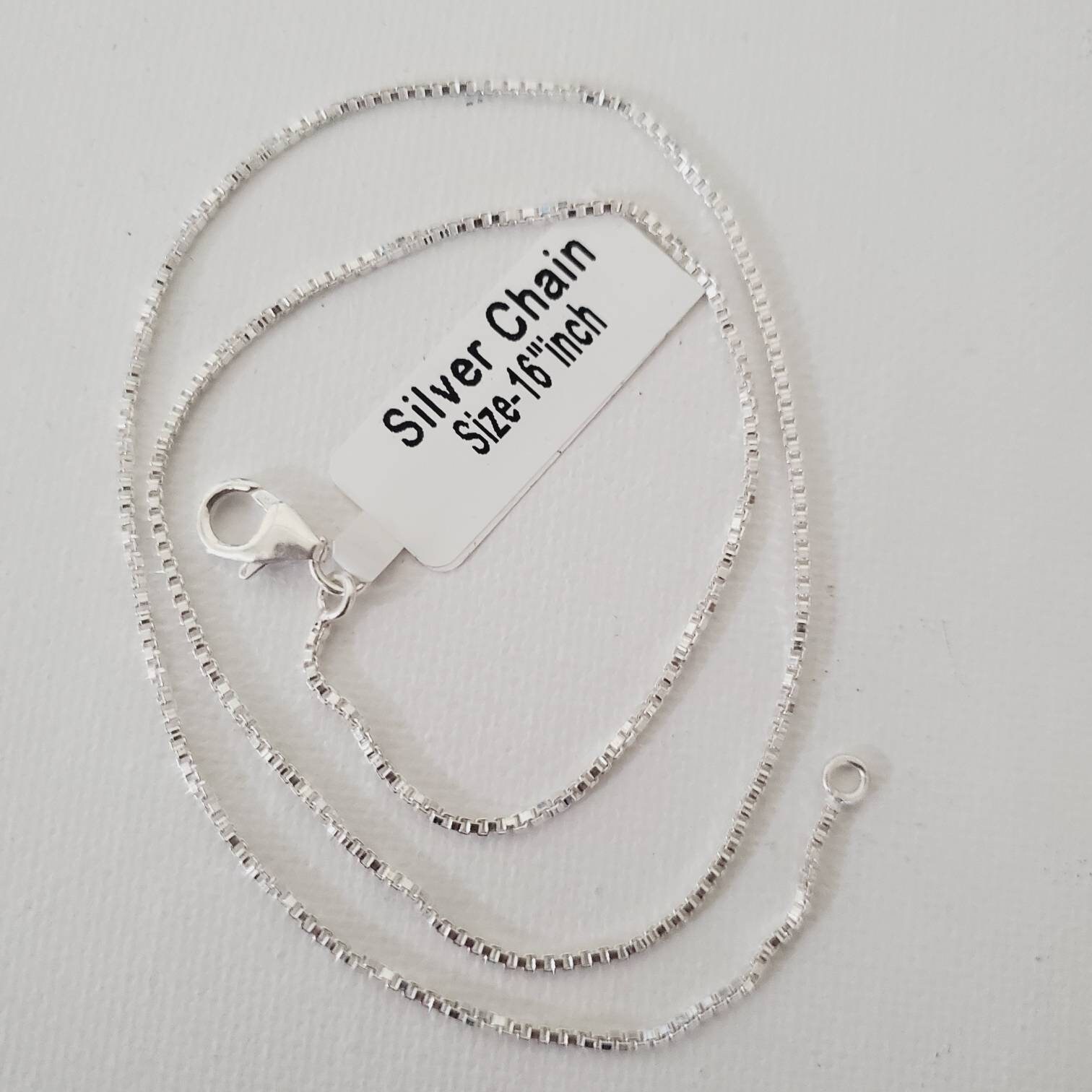 Dainty Silver Chain, Box Chain, Sterling Silver Chain, Solid