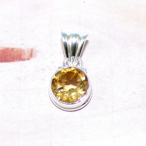 Real Citrine Pendants, Tiny Citrine Pendants, Boho Citrine Pendants, Citrine Pendant, November Birthstone Month, 925 Silver Pendant, D72026